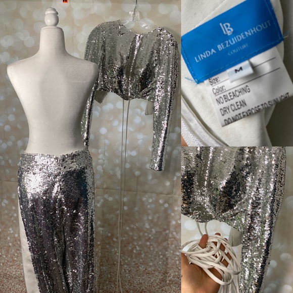 Silver sequin set - Picture 3 of 3